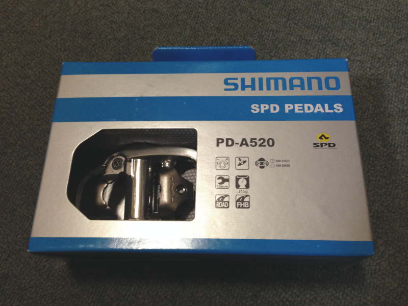 SHIMANO（シマノ）SPDペダルPD-A520パッケージ