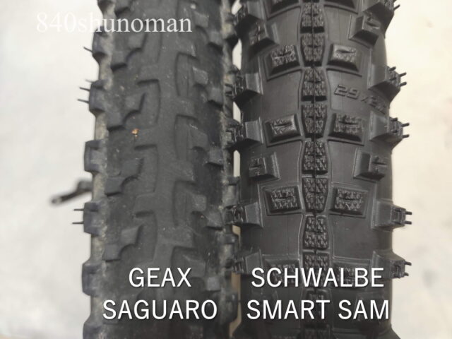 GEAX（ジアックス）「SAGUARO 29×2.0」とSCHWALBE（シュワルベ）「SMART SAM（スマートサム）29×2.10」