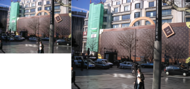 パリ・ルイヴィトン本店前